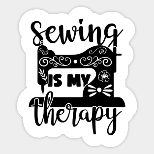 Sewing is My Therapy Sticker